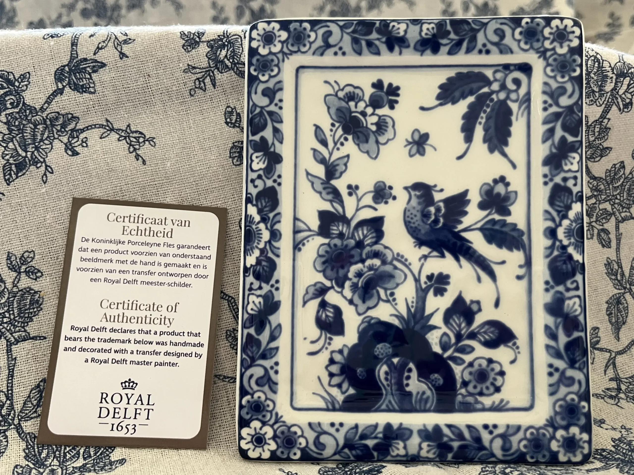Royal Delft Blue - Bird Plate